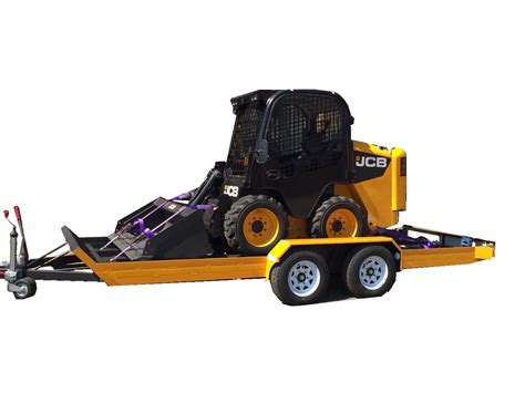 skid steer on trailer|trailers for bobcat skid steers.